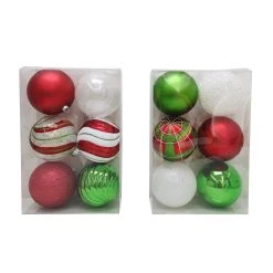 Deals ⌛ Assorted 6ct. 4.5" Red, Green & White Shatterproof Ball Ornaments by Ashland® ❤️