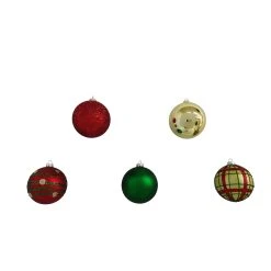 Hot Sale ✔️ Assorted Red, Green & Gold Plastic Round Ornaments by Ashland® ⌛ -Ashland Shop 10672881 4