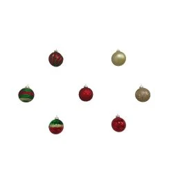 Hot Sale ✔️ Assorted Red, Green & Gold Plastic Round Ornaments by Ashland® ⌛ -Ashland Shop 10672881 6