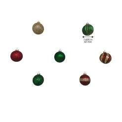 Hot Sale ✔️ Assorted Red, Green & Gold Plastic Round Ornaments by Ashland® ⌛ -Ashland Shop 10672881 9