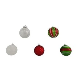 Flash Sale ⭐ Assorted Red, Green & White Plastic Round Ornaments by Ashland® 👍 -Ashland Shop 10672885 3