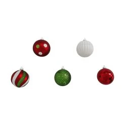 Flash Sale ⭐ Assorted Red, Green & White Plastic Round Ornaments by Ashland® 👍 -Ashland Shop 10672885 4