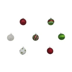 Flash Sale ⭐ Assorted Red, Green & White Plastic Round Ornaments by Ashland® 👍 -Ashland Shop 10672885 5