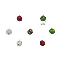 Flash Sale ⭐ Assorted Red, Green & White Plastic Round Ornaments by Ashland® 👍 -Ashland Shop 10672885 9