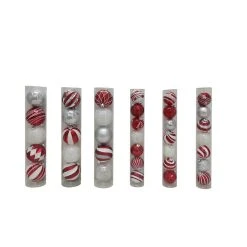 Best deal 😉 Assorted Red & White Plastic Round Ornaments by Ashland® 💯