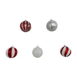 Best deal 😉 Assorted Red & White Plastic Round Ornaments by Ashland® 💯 -Ashland Shop 10672886 3