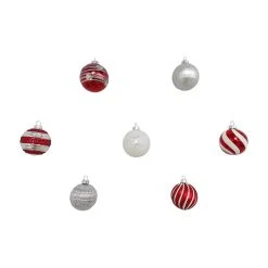 Best deal 😉 Assorted Red & White Plastic Round Ornaments by Ashland® 💯 -Ashland Shop 10672886 7