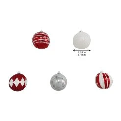Best deal 😉 Assorted Red & White Plastic Round Ornaments by Ashland® 💯 -Ashland Shop 10672886 8