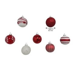 Best deal 😉 Assorted Red & White Plastic Round Ornaments by Ashland® 💯 -Ashland Shop 10672886 9