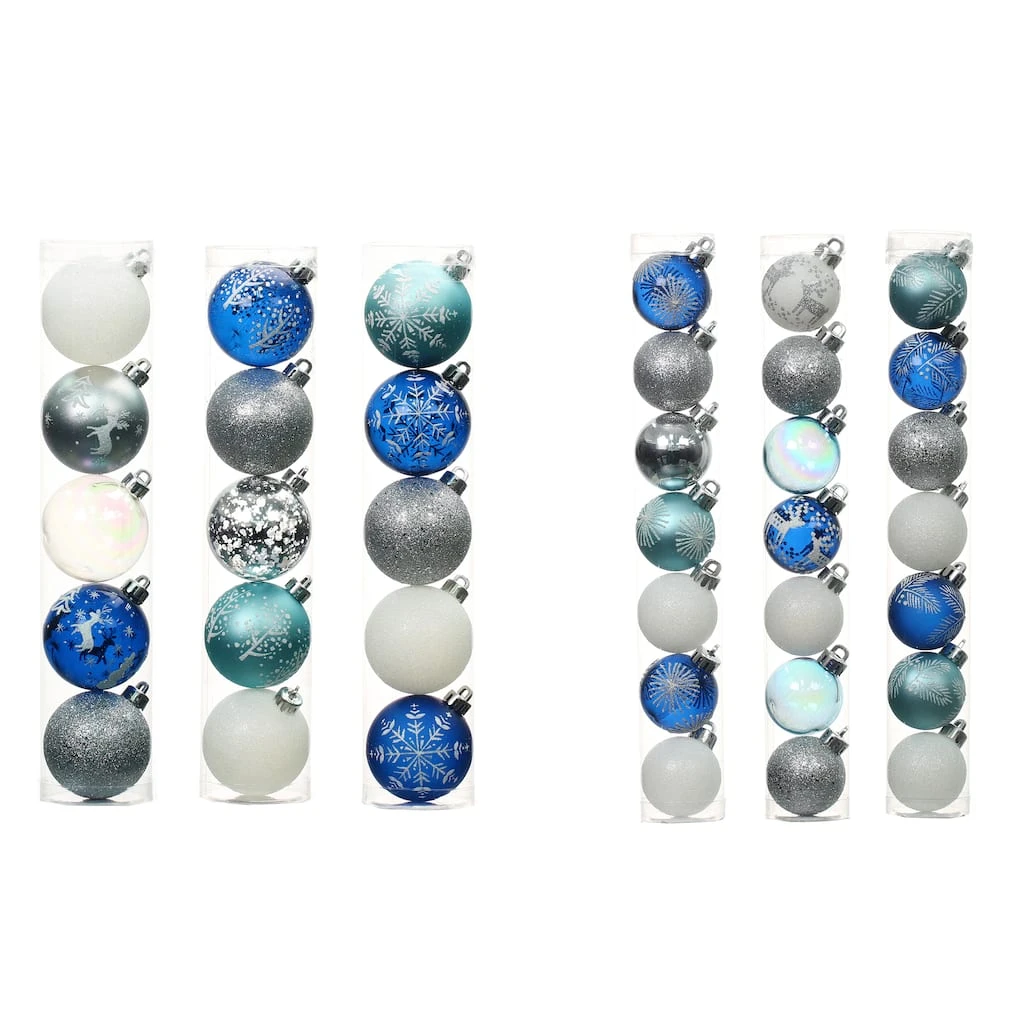 Discount โ Assorted Silver & Blue Ornament Tube by Ashland® ๐ 3 Discount โ Assorted Silver & Blue Ornament Tube by Ashland® ๐