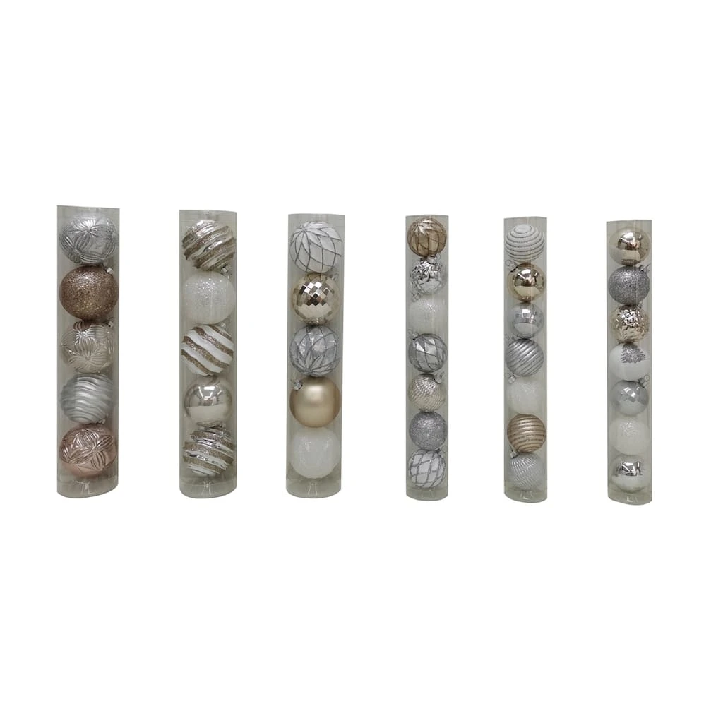 Top 10 😉 Assorted Silver & White Plastic Round Ornaments by Ashland® ✔️ 3 Top 10 😉 Assorted Silver & White Plastic Round Ornaments by Ashland® ✔️