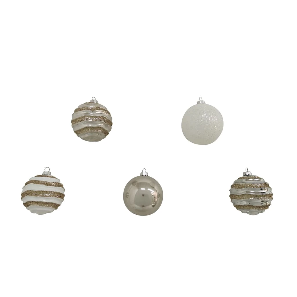 Top 10 😉 Assorted Silver & White Plastic Round Ornaments by Ashland® ✔️ 5 Top 10 😉 Assorted Silver & White Plastic Round Ornaments by Ashland® ✔️ - Image 3