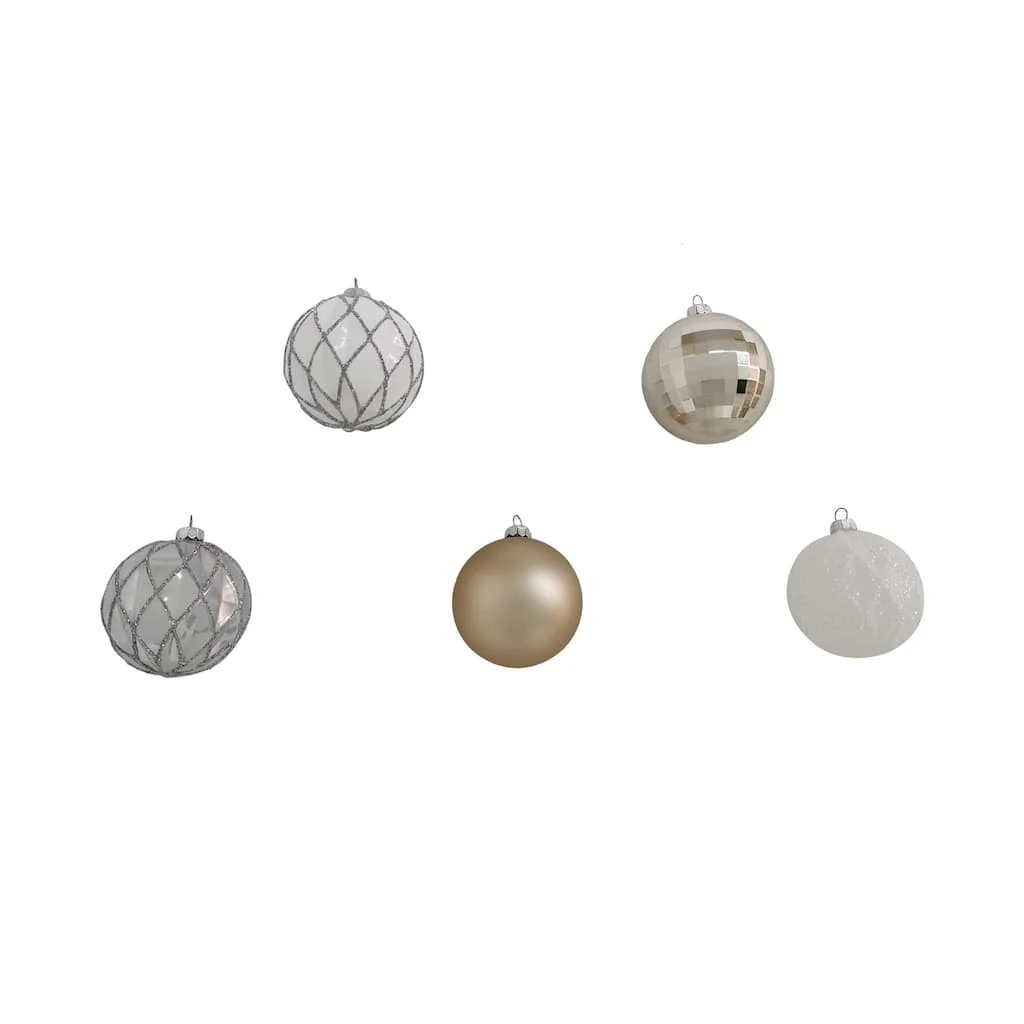 Top 10 😉 Assorted Silver & White Plastic Round Ornaments by Ashland® ✔️ 6 Top 10 😉 Assorted Silver & White Plastic Round Ornaments by Ashland® ✔️ - Image 4