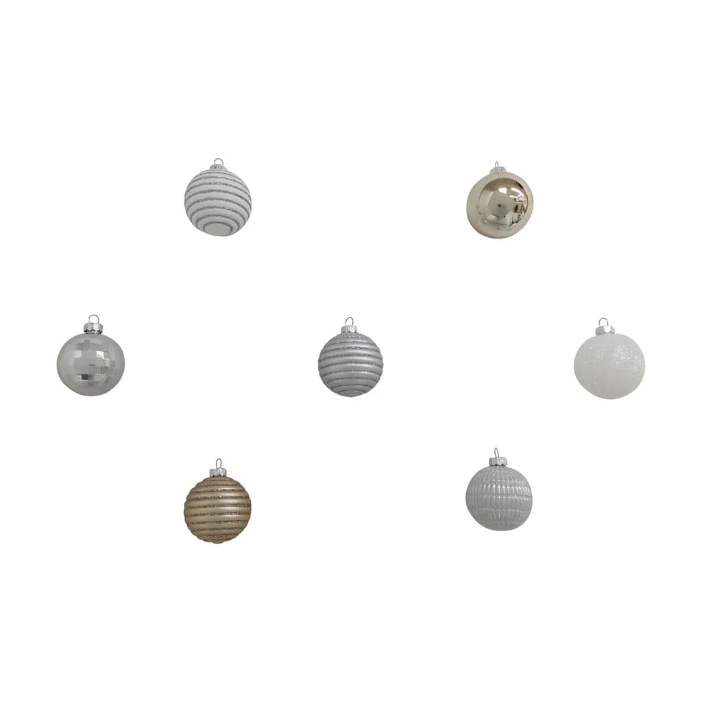 Top 10 😉 Assorted Silver & White Plastic Round Ornaments by Ashland® ✔️ 8 Top 10 😉 Assorted Silver & White Plastic Round Ornaments by Ashland® ✔️ - Image 6