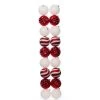 Budget ✔️ 18ct. 4" Red & White Shatterproof Ball Ornaments by Ashland® 🔥