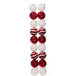 Budget ✔️ 18ct. 4" Red & White Shatterproof Ball Ornaments by Ashland® 🔥