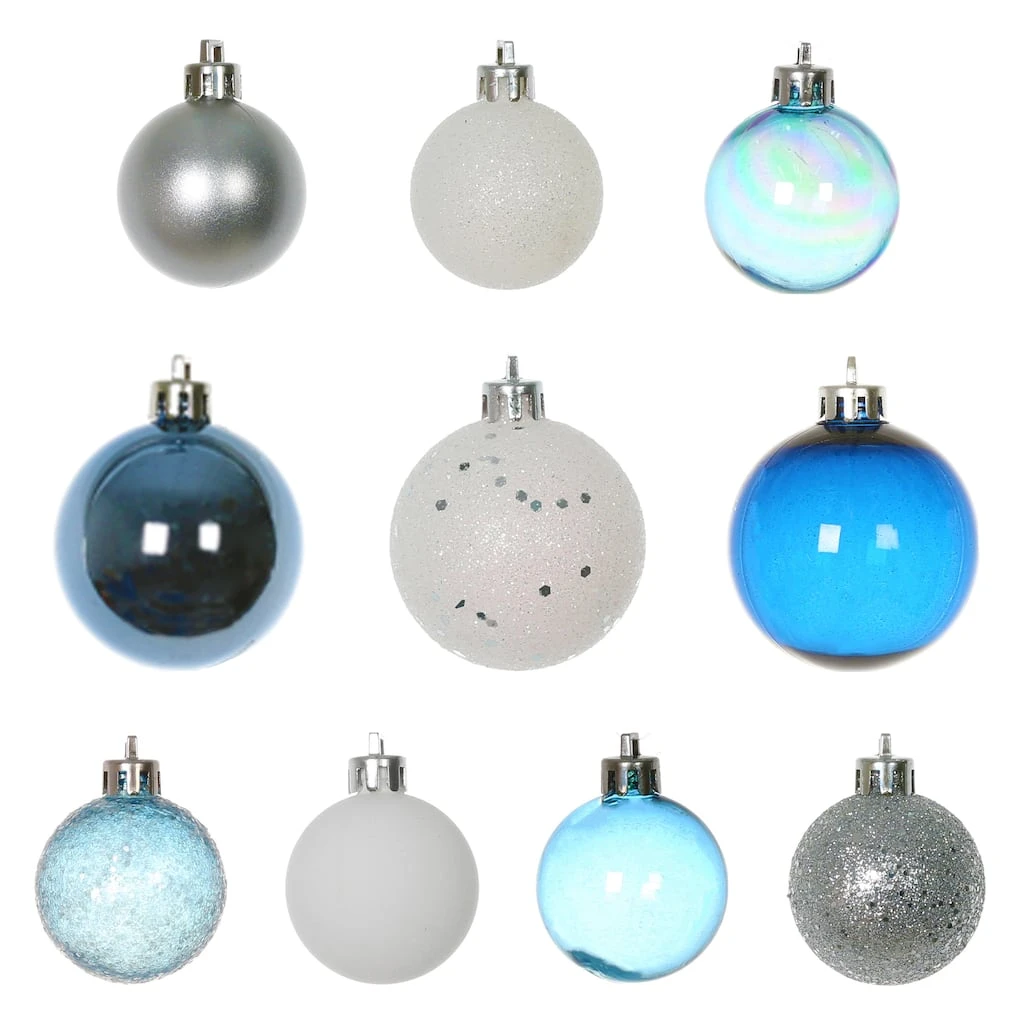 Discount 🎉 100ct. Silver, Blue & White Shatterproof Ball Ornaments by Ashland® 🔔 4 Discount 🎉 100ct. Silver, Blue & White Shatterproof Ball Ornaments by Ashland® 🔔 - Image 2