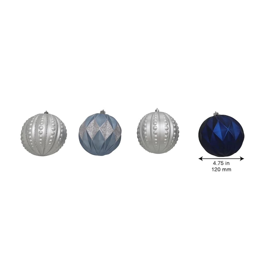 Hot Sale 🌟 44ct. Silver & Blue Shatterproof Ball Ornaments by Ashland® ✨ 6 Hot Sale 🌟 44ct. Silver & Blue Shatterproof Ball Ornaments by Ashland® ✨ - Image 4