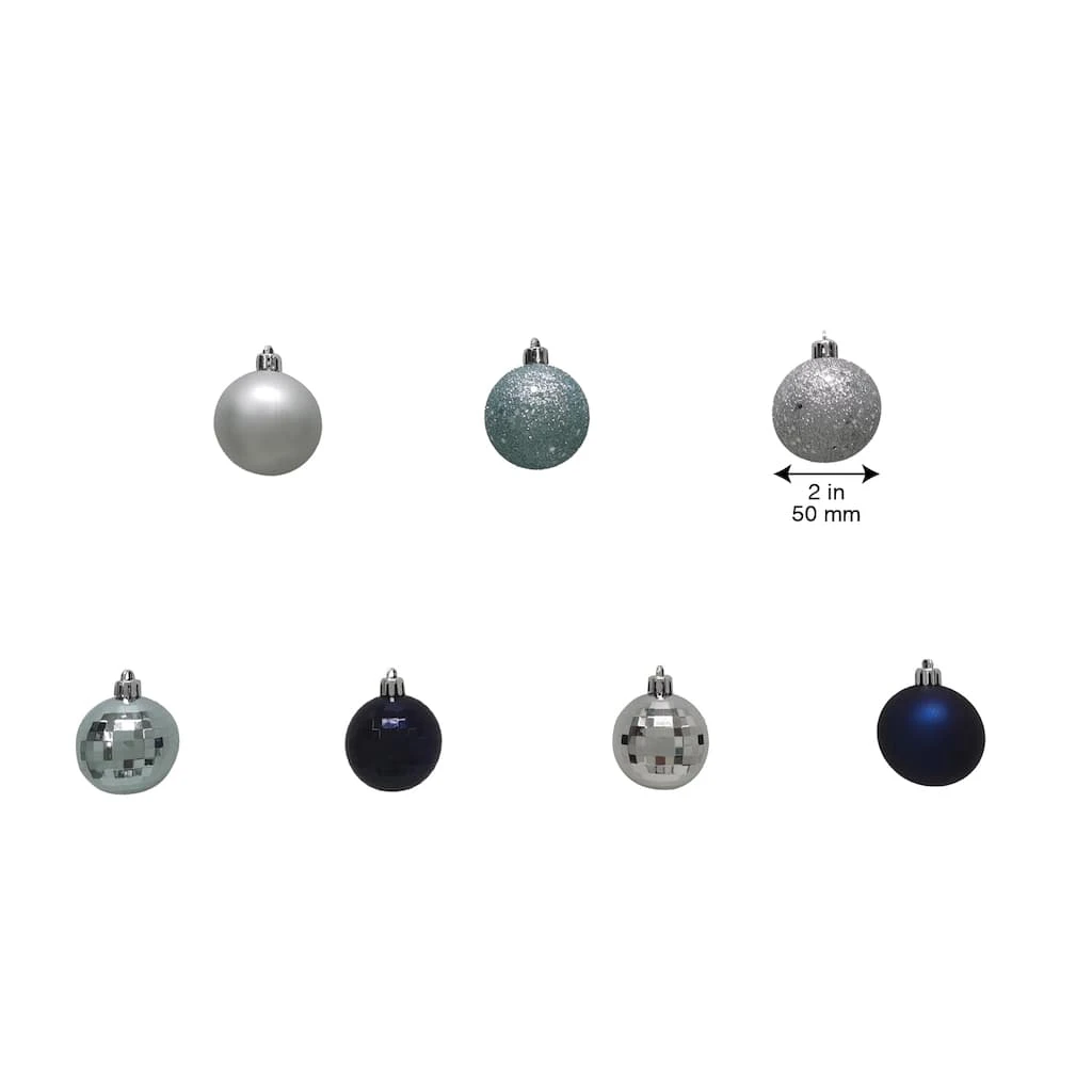 Hot Sale 🌟 44ct. Silver & Blue Shatterproof Ball Ornaments by Ashland® ✨ 7 Hot Sale 🌟 44ct. Silver & Blue Shatterproof Ball Ornaments by Ashland® ✨ - Image 5