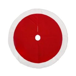 Wholesale ✨ 48" Red Tree 😉 Skirt with White Fur by Ashland® 🔔