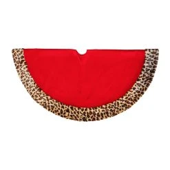Promo ❤️ 48" Red Tree 👏 Skirt with Leopard Trim by Ashland® ✨ -Ashland Shop 10672932 4