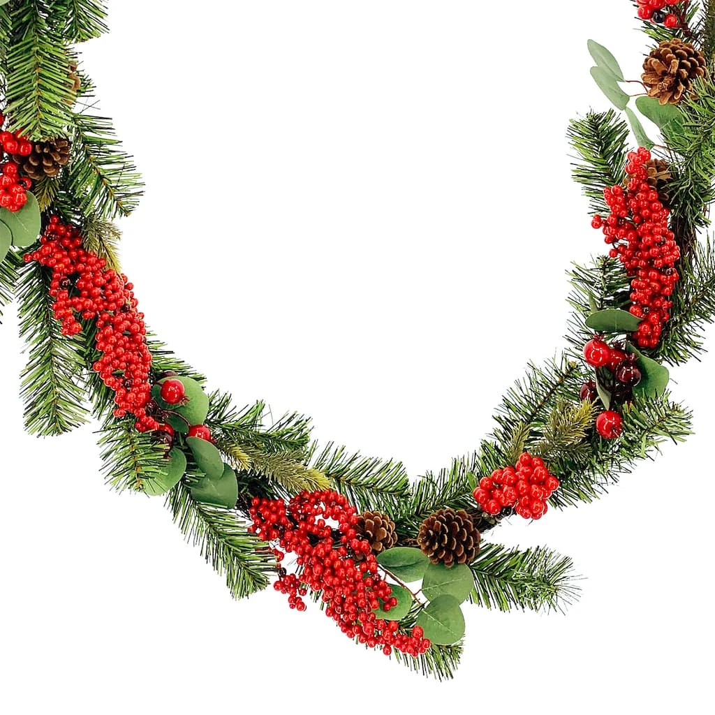 Brand new ๐งจ 6ft. Red Berry, Pine & Eucalyptus Garland by Ashland® ๐ 3 Brand new ๐งจ 6ft. Red Berry, Pine & Eucalyptus Garland by Ashland® ๐