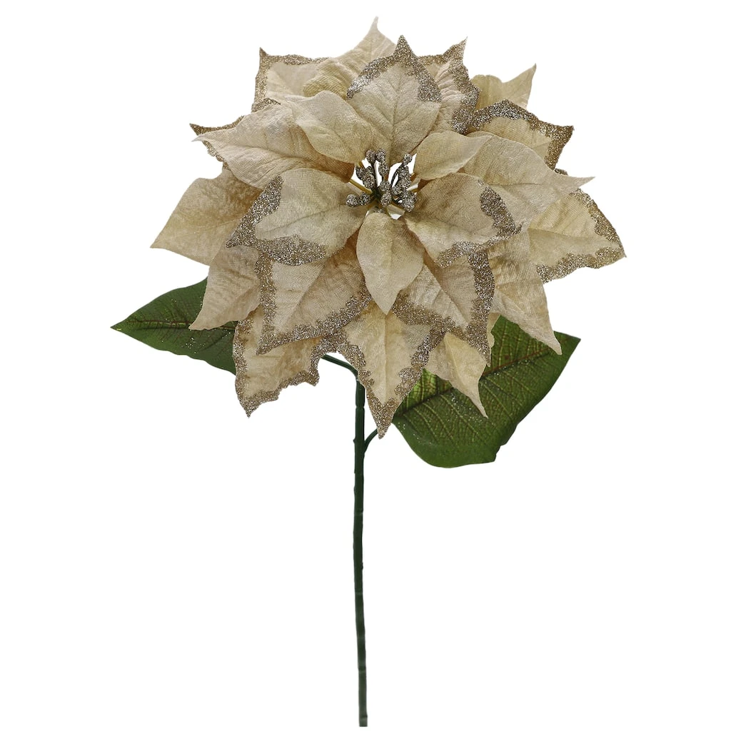Promo 🎉 Light Gold Glitter Poinsettia Stem by Ashland® 😍 5 Promo 🎉 Light Gold Glitter Poinsettia Stem by Ashland® 😍 - Image 3