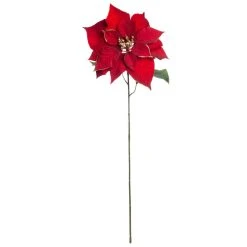 Best deal 😉 Red & Gold Glitter Poinsettia Stem by Ashland® ⭐