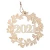New ❤️ 5" DIY Unfinished Wood 2021 Wreath Ornament by Michaels 🔔