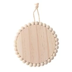 Flash Sale 🔔 4" DIY Unfinished Beaded Wood Circle Ornament by Michaels ⭐