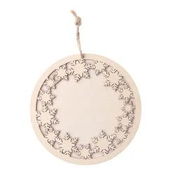 Best Pirce 🎉 4" DIY Unfinished Wood Snowflake Round Ornament by Michaels ⌛