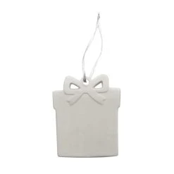 Flash Sale 😉 4" Ceramic Present D.I.Y. Ornament by Michaels ⌛