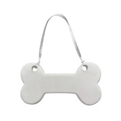 Best Sale 🎉 Christmas 4" White Ceramic Bone D.I.Y. Ornament by Michaels 😉