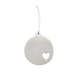 Discount ⌛ 4" DIY Unfinished Ceramic Round Heart Ornament by Michaels 👏