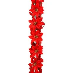 Deals 🛒 6ft. Red Satin Poinsettia Chain Garland by Ashland® ✨