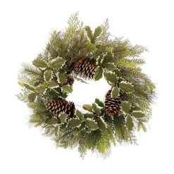 Coupon 👍 24" Holly & Pinecone Wreath by Ashland® 🎉