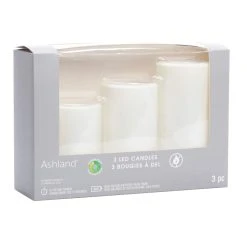 Brand new 😍 6 Packs: 3 ct. (18 total) White LED Pillar Candles by Ashland® 😀 -Ashland Shop 10674909 7 1