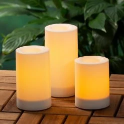 Brand new 😍 6 Packs: 3 ct. (18 total) White LED Pillar Candles by Ashland® 😀 -Ashland Shop 10674909 8 1
