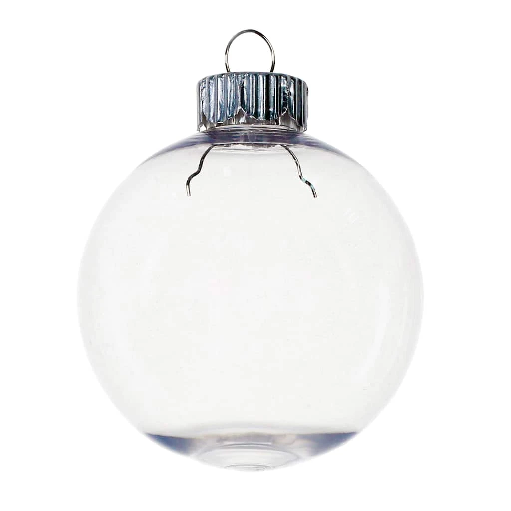 Brand new ❤️ Christmas 8ct. 2.5" Clear Glass Ball Ornaments by Michaels ⌛ 3 Brand new ❤️ Christmas 8ct. 2.5" Clear Glass Ball Ornaments by Michaels ⌛
