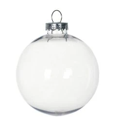 Outlet ✔️ Christmas 5" Clear Plastic Ball Ornament by Michaels 🎉