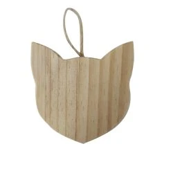 Promo 😀 4" Unfinished Wood Cat Ornament by Michaels 🧨