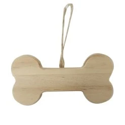 Deals ❤️ 5" Unfinished Wood ✔️ Dog Bone Ornament by Michaels 🛒
