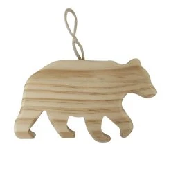 New ⭐ 5" Unfinished Wood Bear Ornament by Michaels 💯