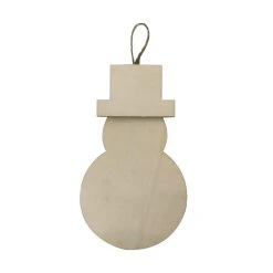 Outlet 🛒 5" Unfinished Wood Snowman Ornament by Michaels ⌛