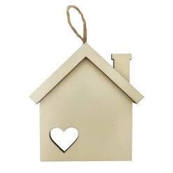 Coupon 👏 4.5" Unfinished Wood House Ornament by Michaels ✔️