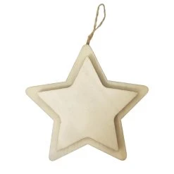 Hot Sale ✔️ 4" Unfinished Wood Layered Star Ornament by Michaels 🤩