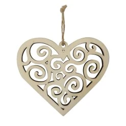 Best deal ✔️ 4.5" Unfinished Wood Heart Swirl Ornament by Michaels 😍
