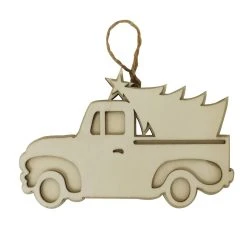 Hot Sale 🎁 5" Unfinished Wood Layered Truck Ornament by Michaels 😉