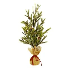 Brand new ⌛ 24" Pine Tree with Pinecones in Burlap Bag by Ashland® 🎁