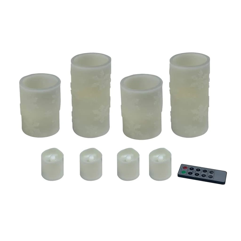 Wholesale 💯 White Snowflake LED Candle Set by Ashland® 😀 3 Wholesale 💯 White Snowflake LED Candle Set by Ashland® 😀